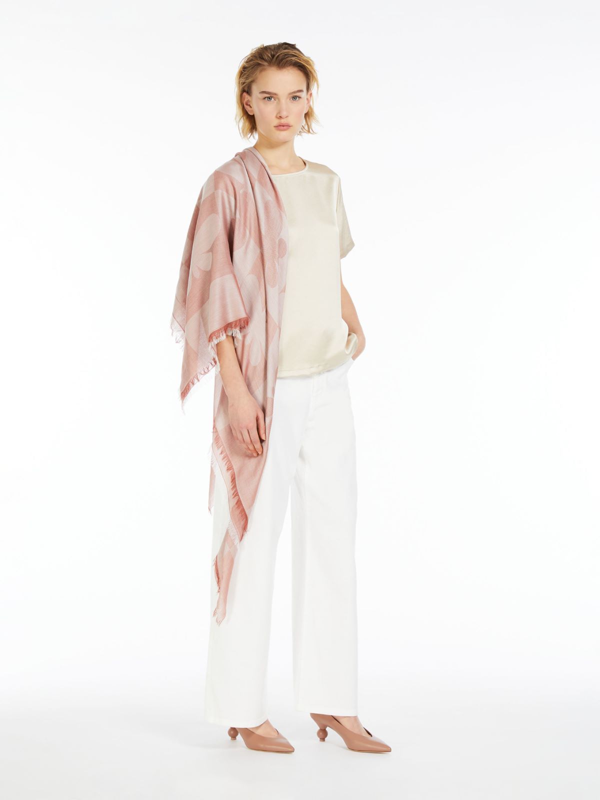 T-shirt in raso tecnico e jersey