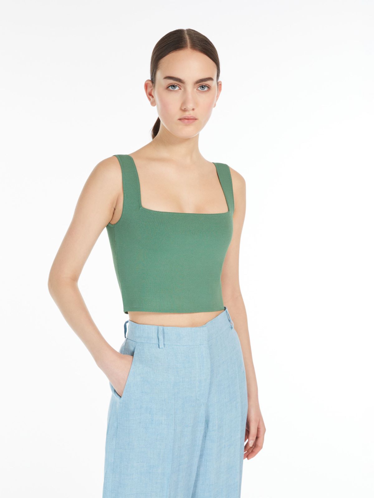 Canotta in filato di viscosa