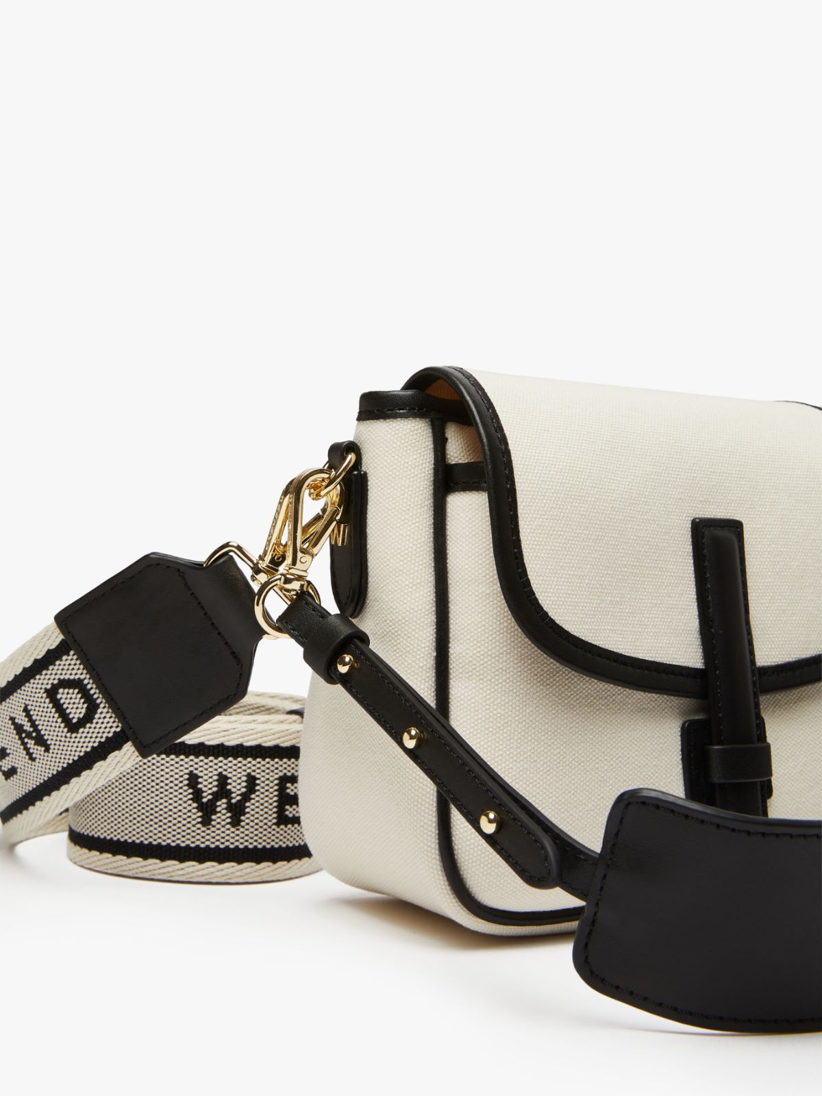 Borsa a tracolla in canvas e pelle