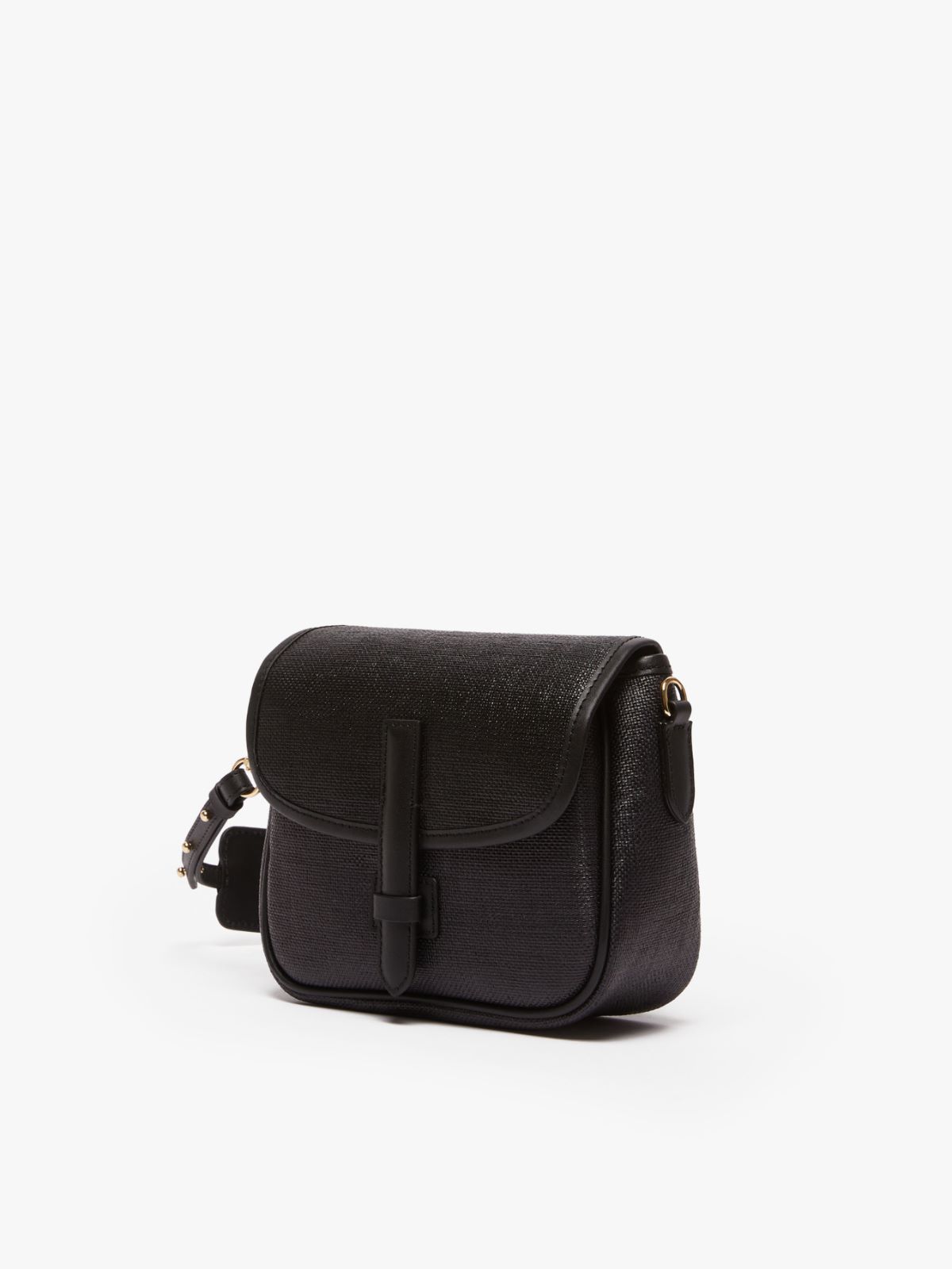 Borsa a tracolla effetto rafia