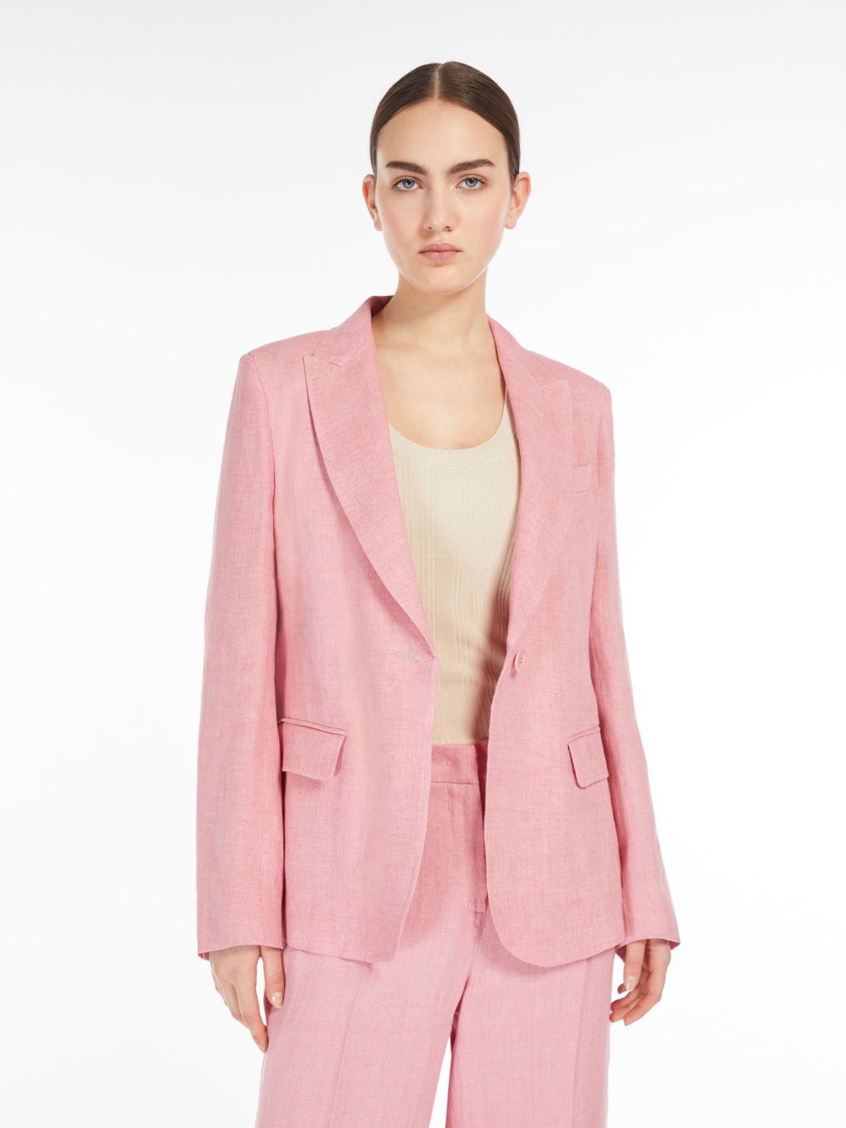 Blazer monopetto in lino