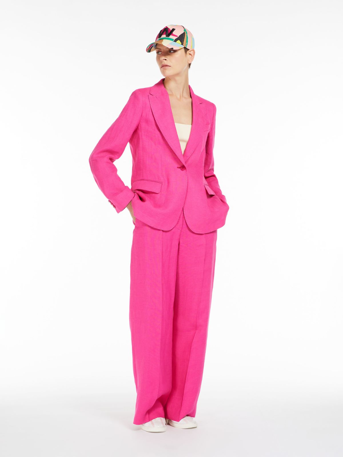 Blazer monopetto in lino