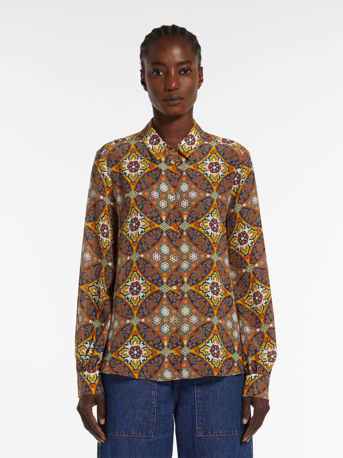 Camicia classica in crêpe de Chine