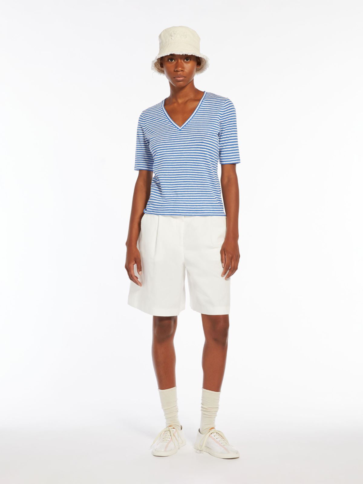 T-shirt in jersey di lino