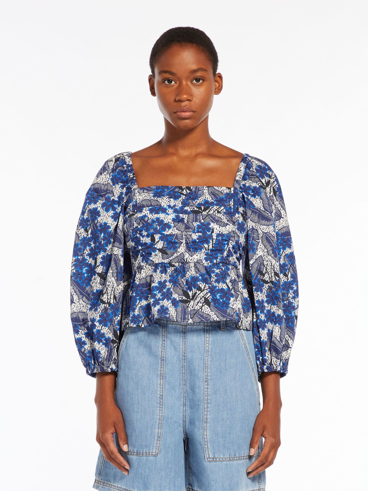 Top in popeline di cotone