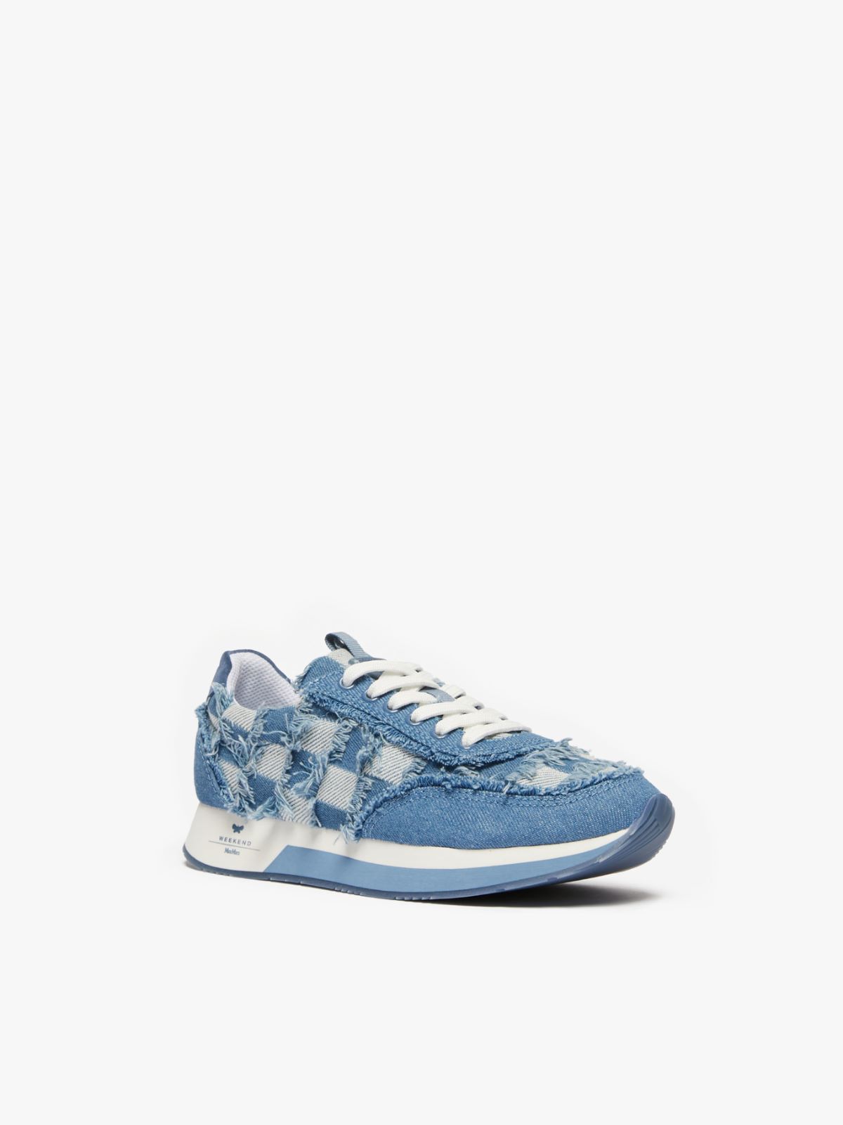 Sneaker in denim jacquard