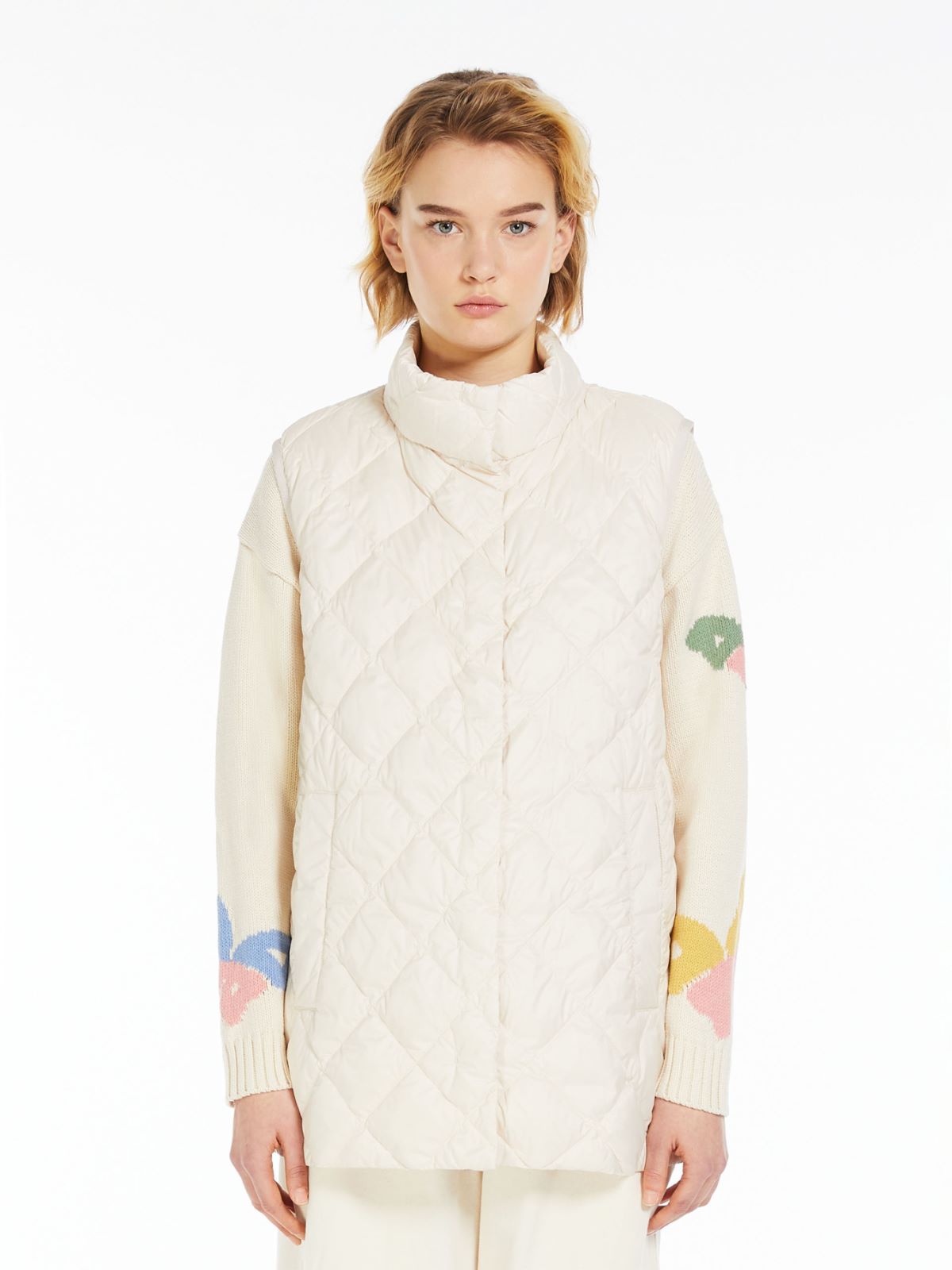 Gilet in tessuto antigoccia trapuntato