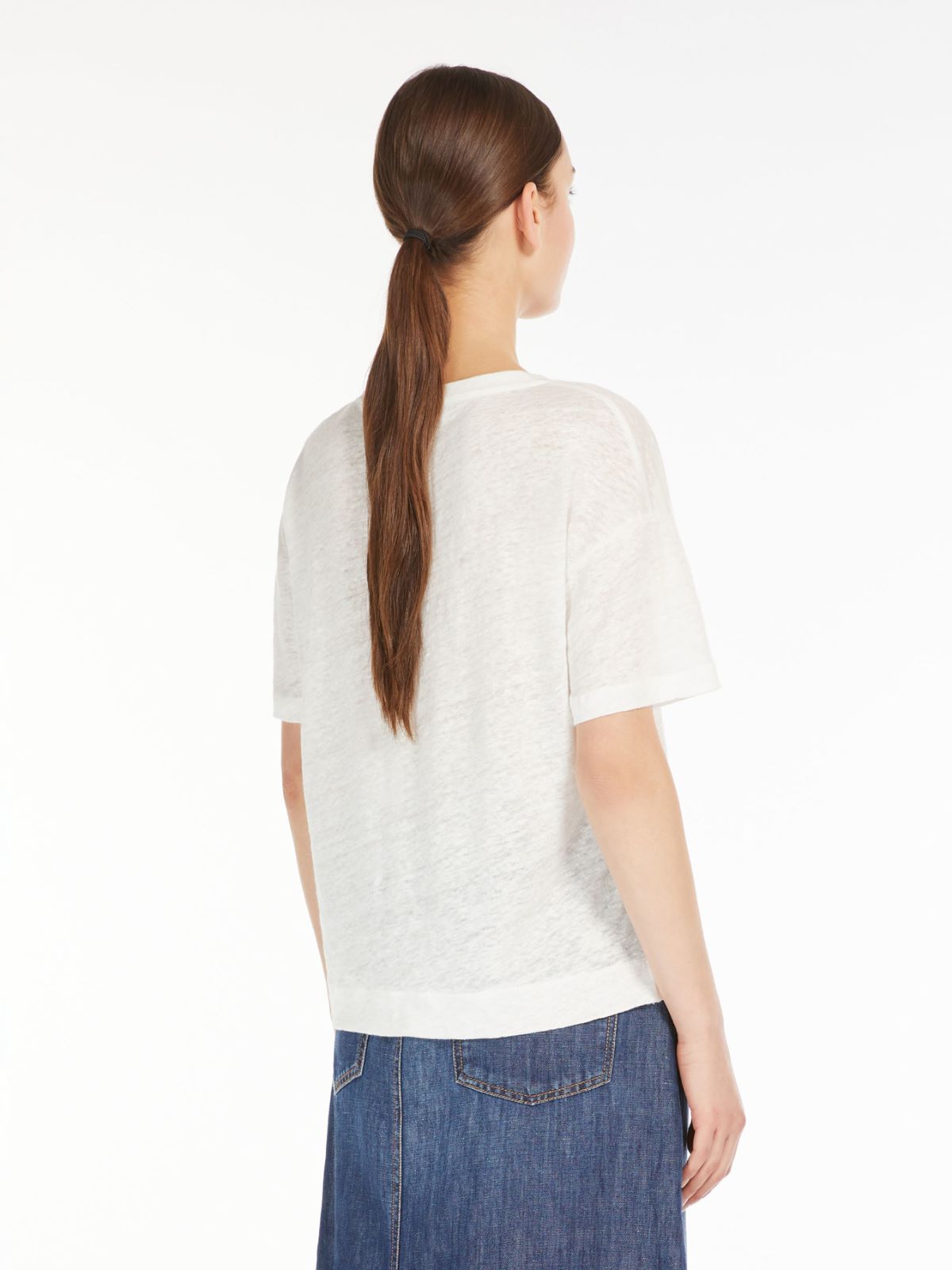 Blusa in jersey di lino