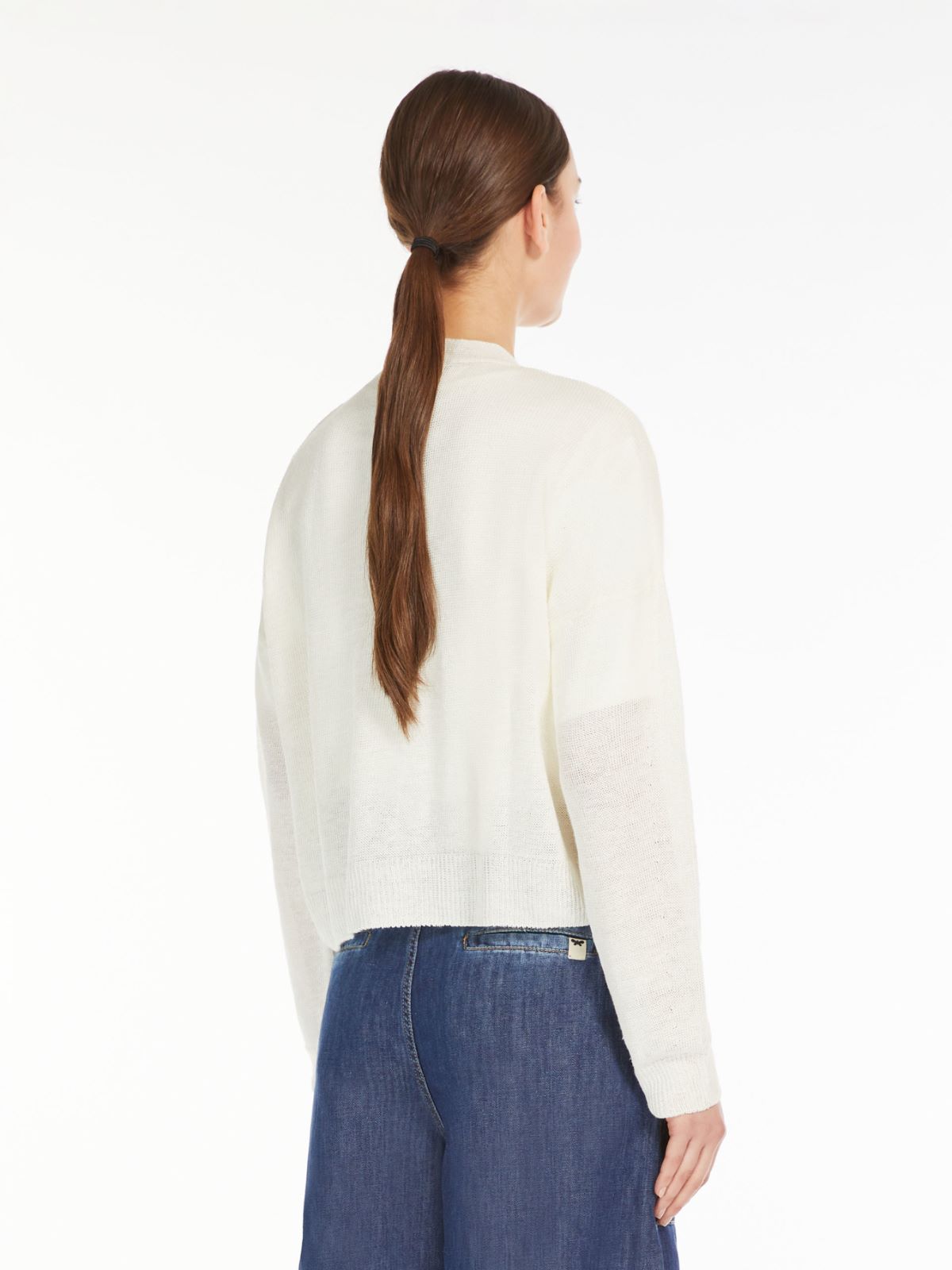 Cardigan in filato di lino