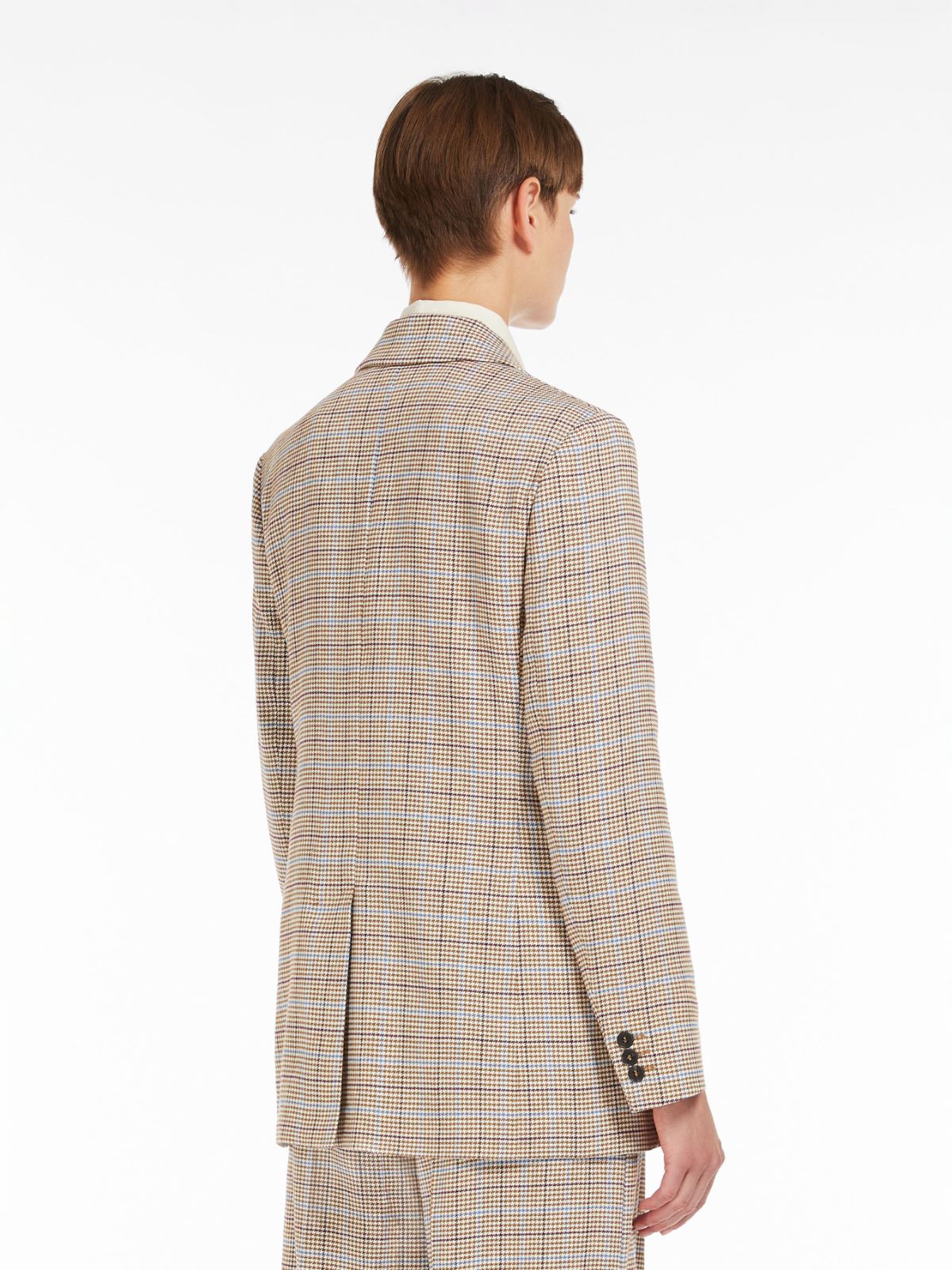 Blazer in Pied de Poule di misto lino