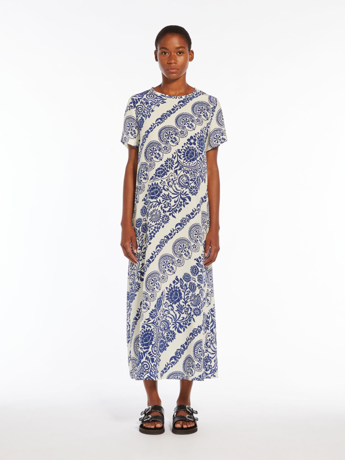 Abito in crêpe de Chine di seta