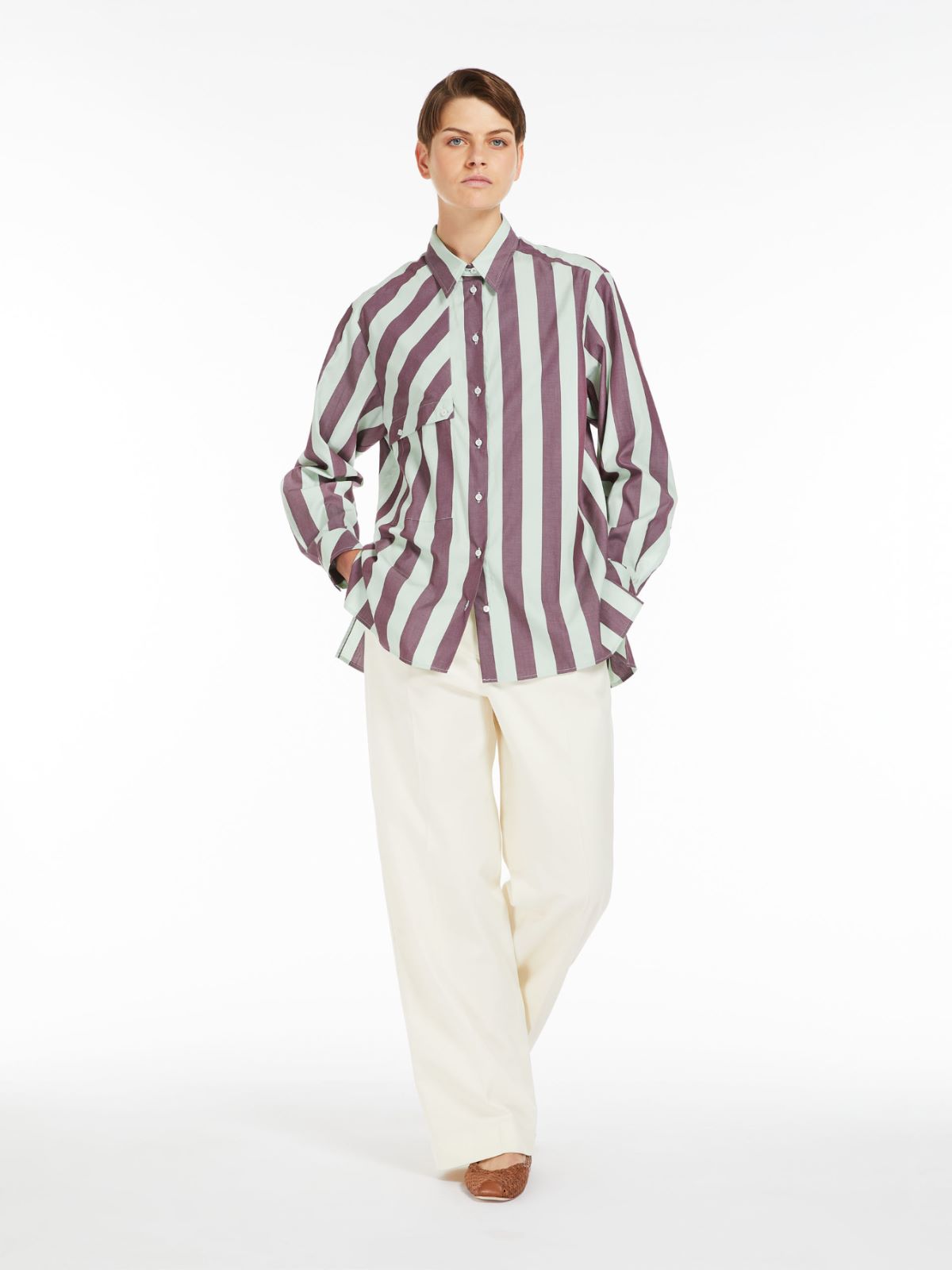 Pantalone in gabardina di cotone