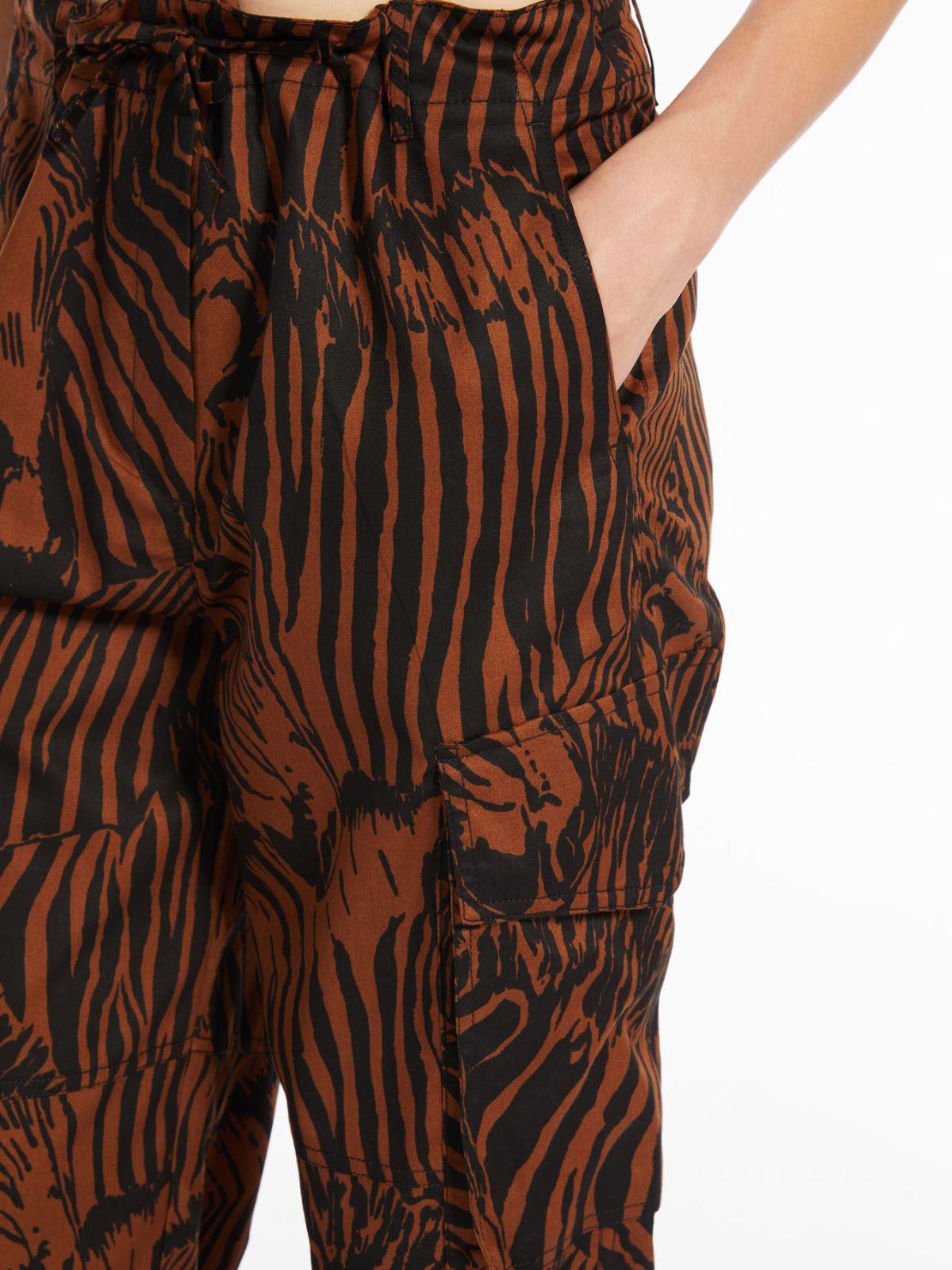 Pantalone cargo in twill di cotone