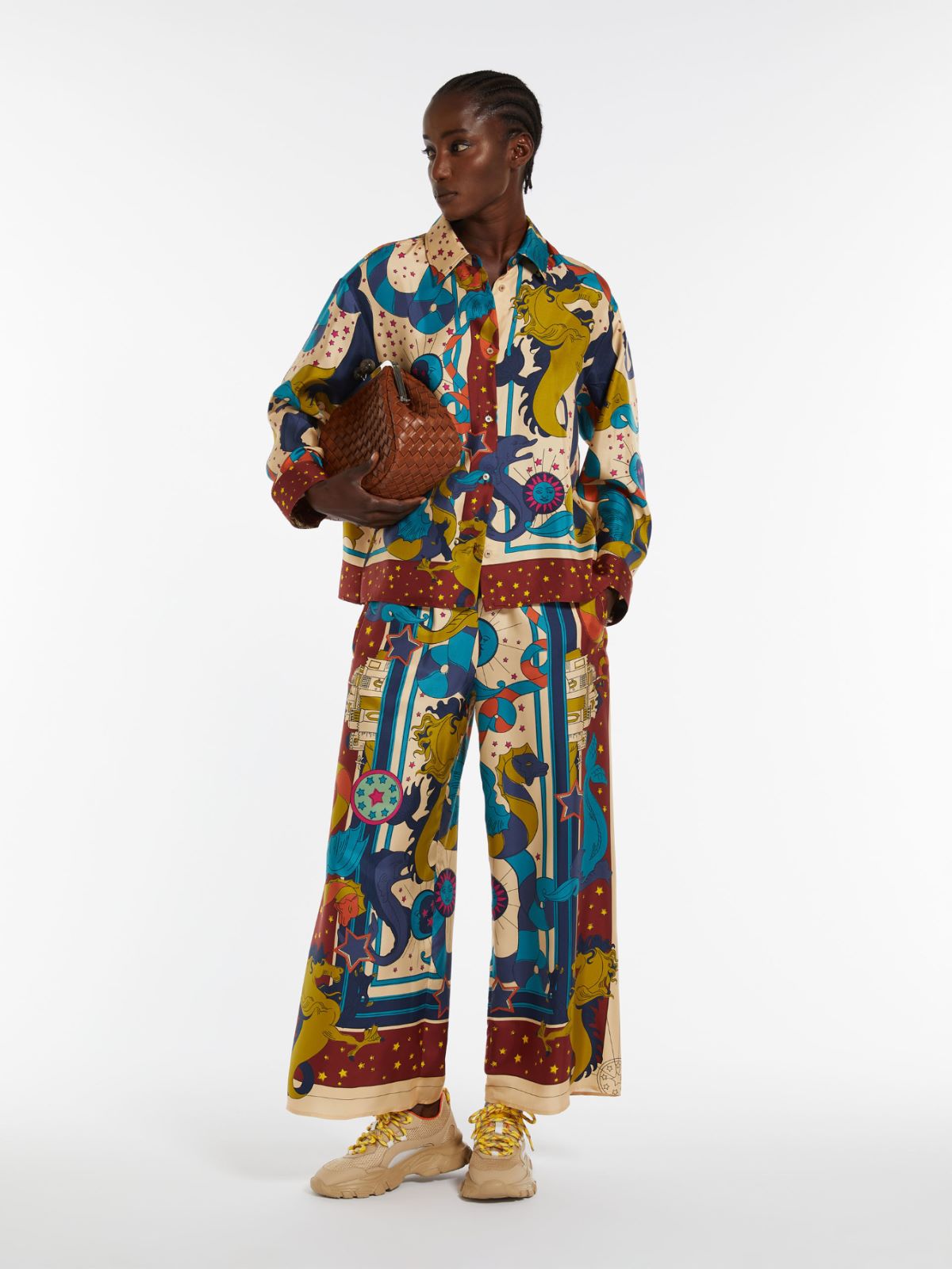 Camicia in seta stampata