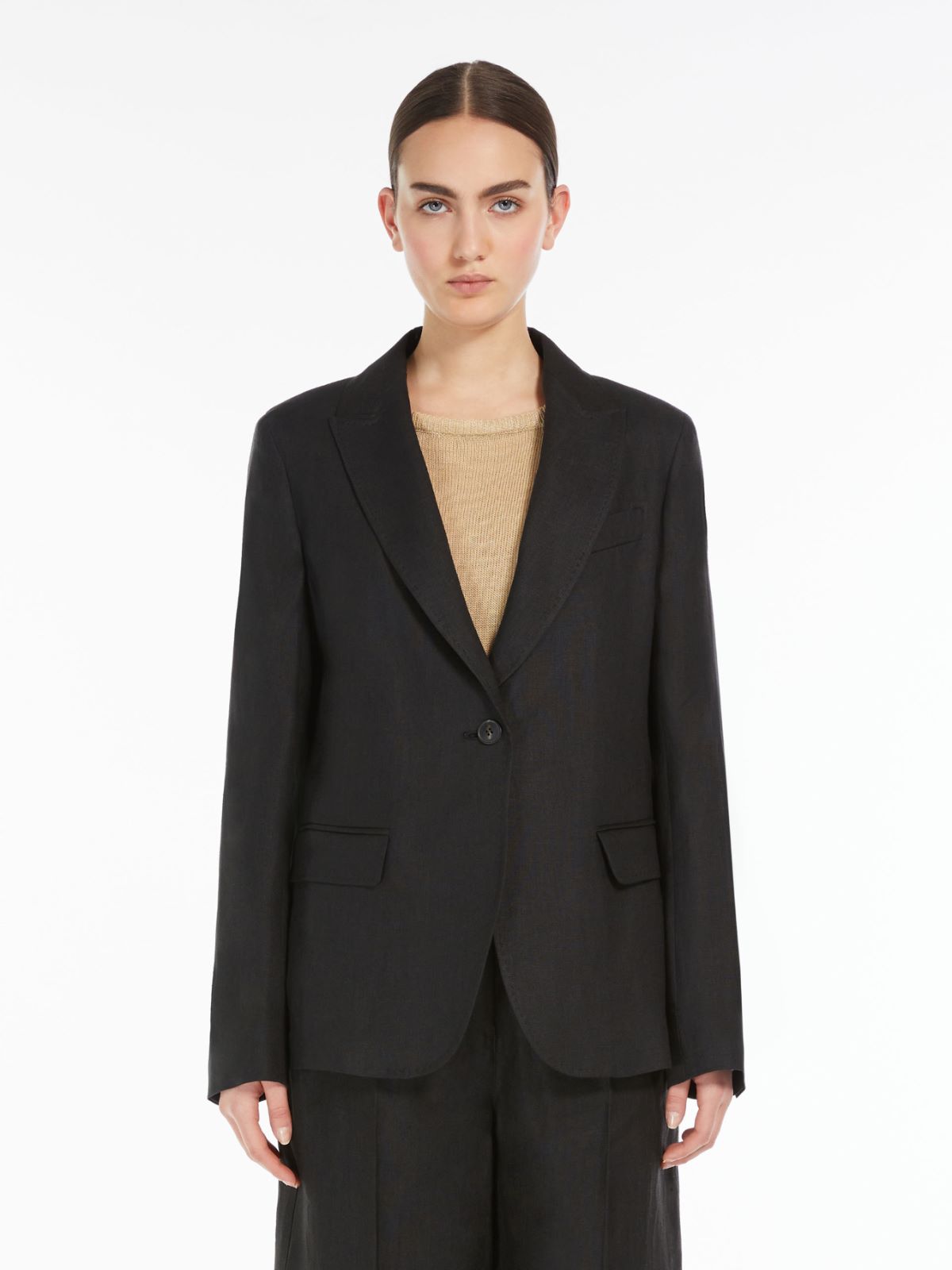 Blazer monopetto in lino