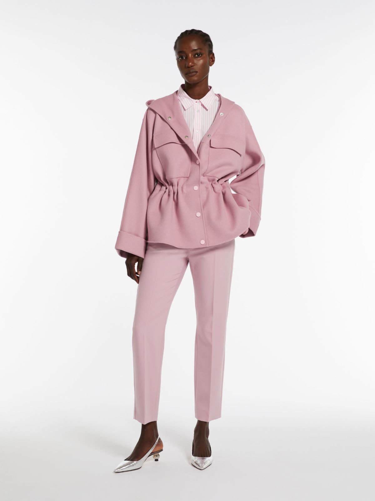 Parka con cappuccio in lana