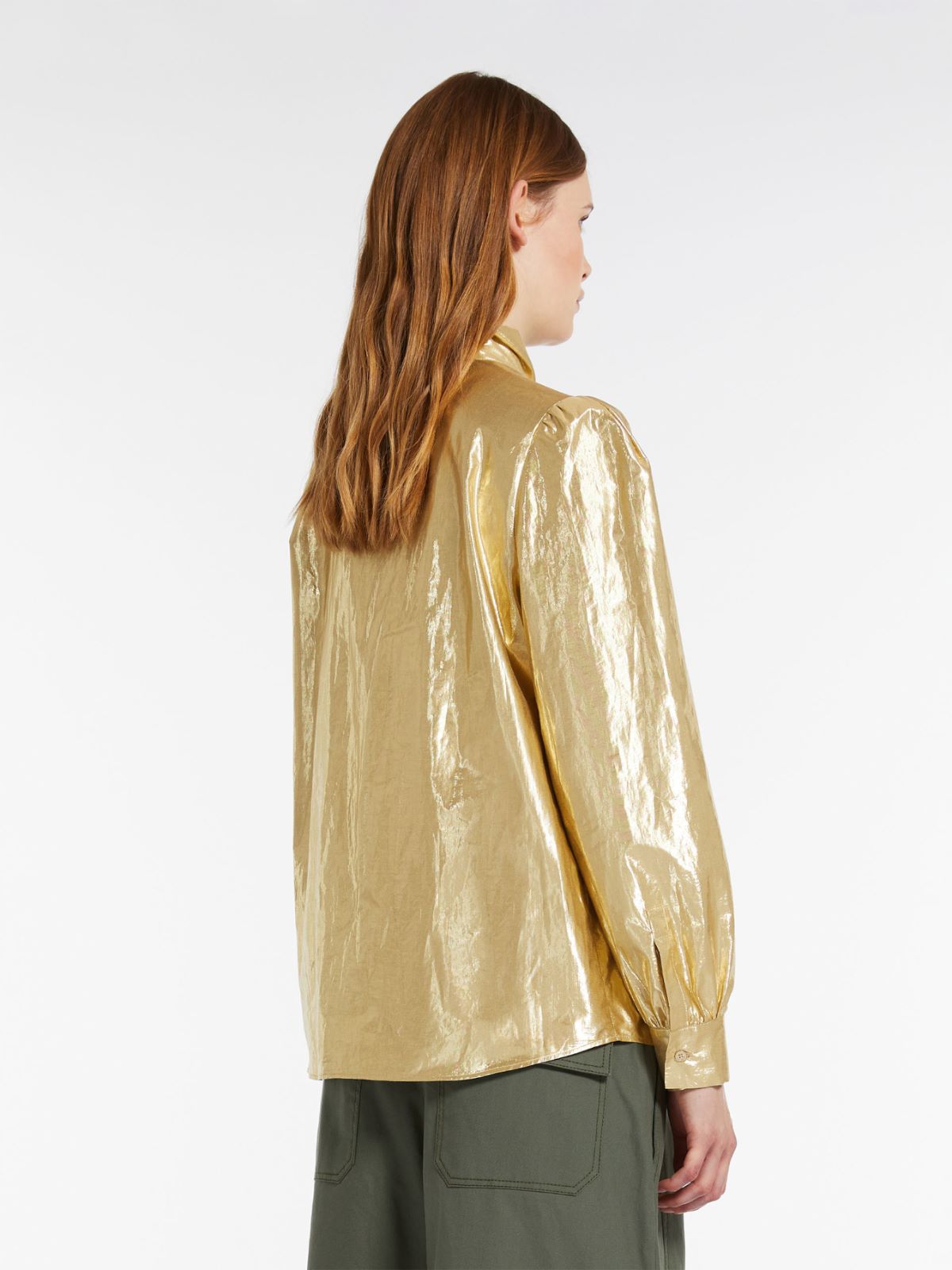 Camicia in taffetà con fiocco