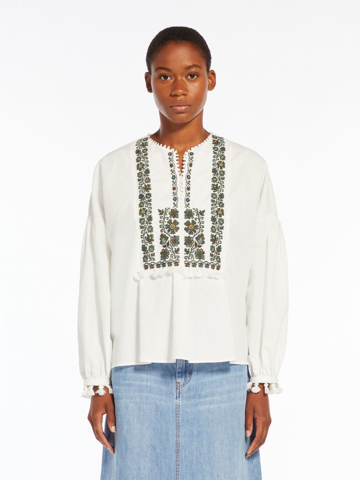 Camicia morbida in cotone e lino