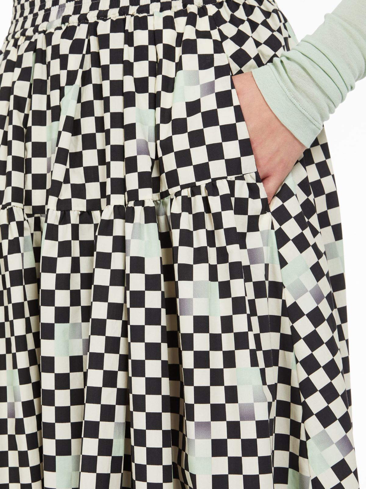 Gonna ampia in cotone stampato