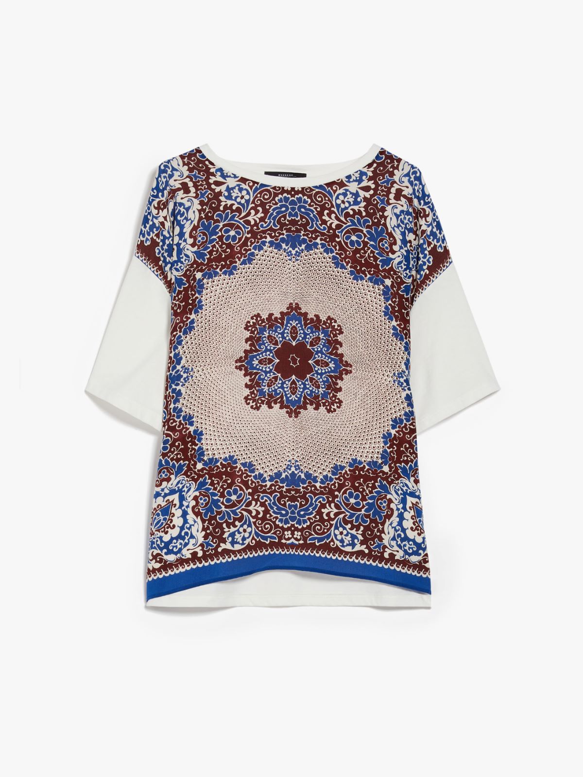 T-shirt in jersey e crêpe