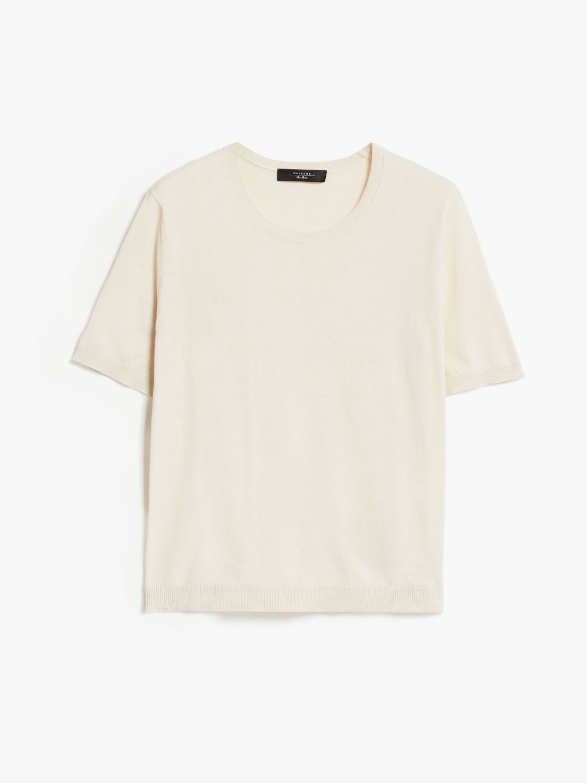 T-shirt in filato di seta e cotone