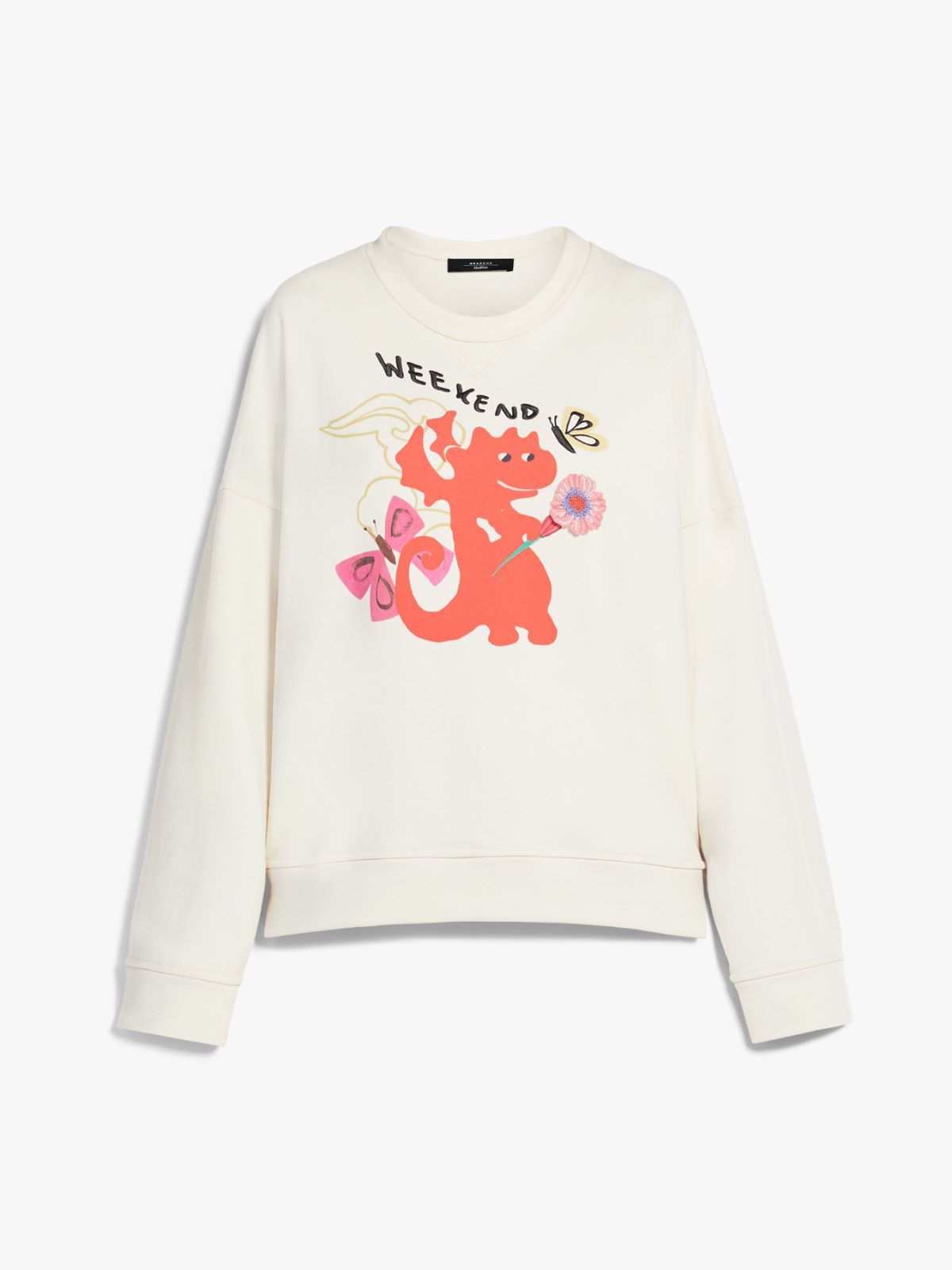 Felpa in cotone organico con stampa