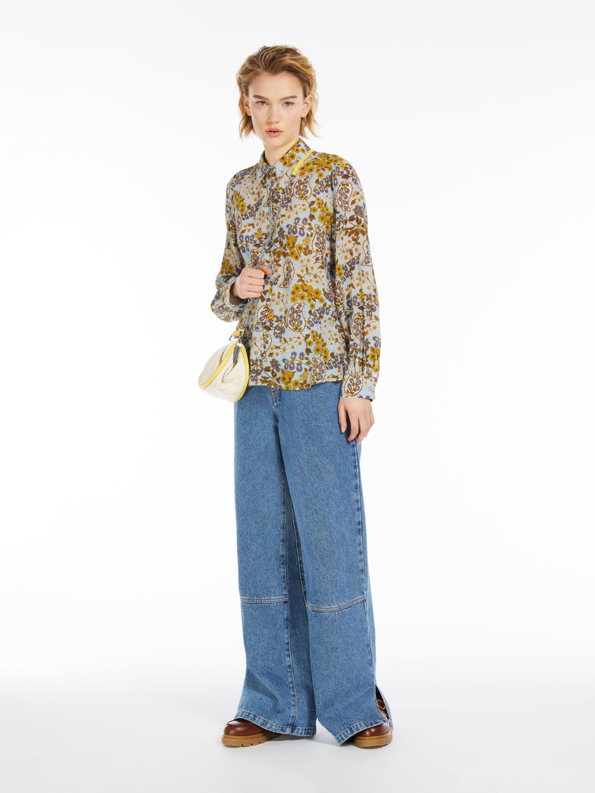 Camicia classica in crêpe de Chine