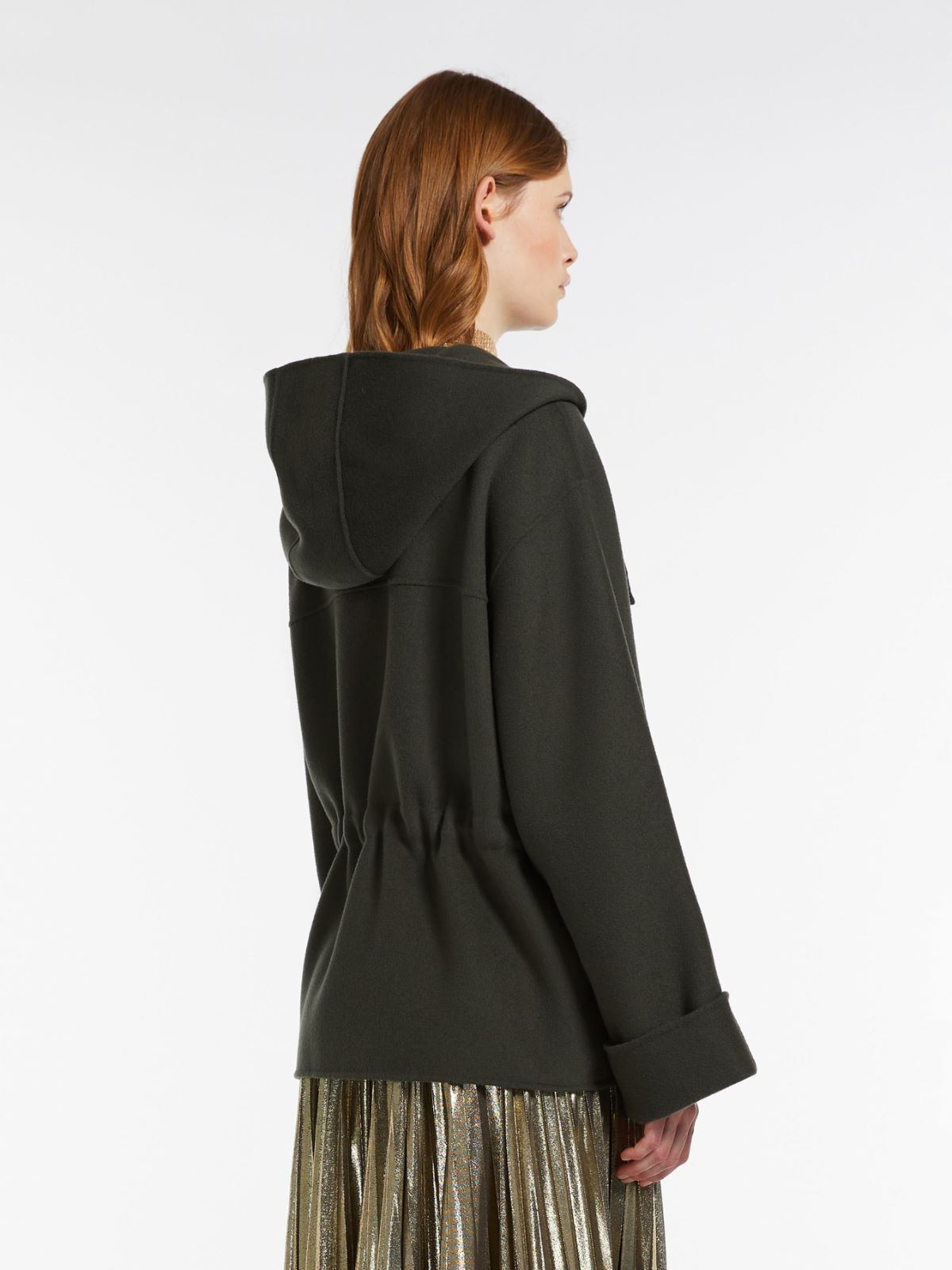 Parka con cappuccio in lana