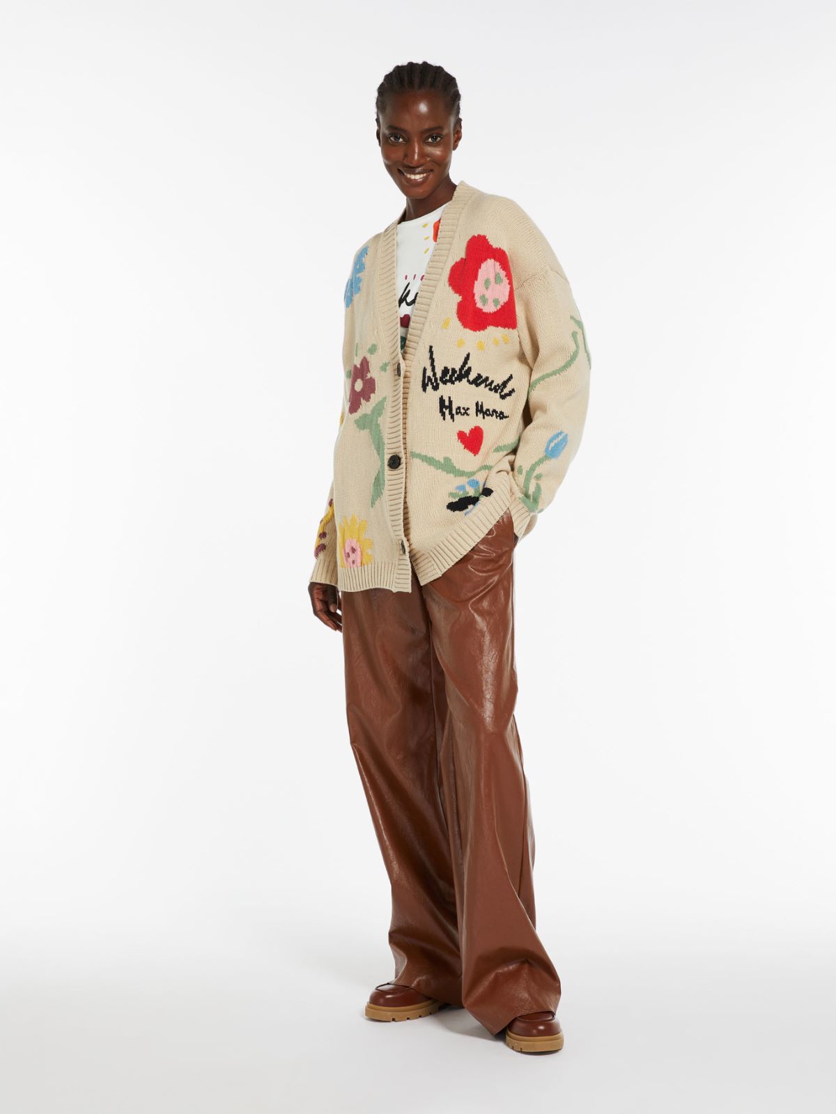 Cardigan in cotone fantasia