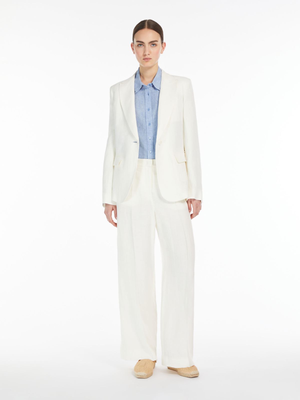 Pantalone ampio in lino lavato