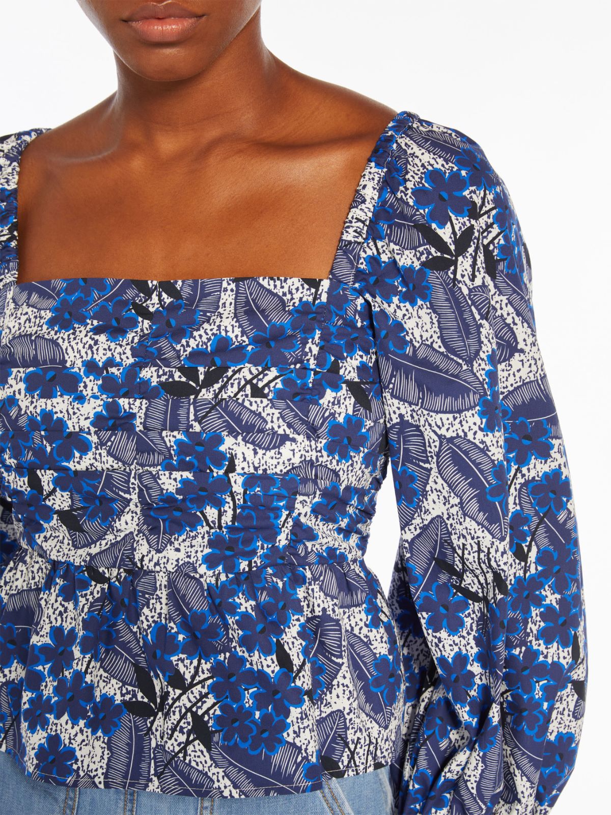 Top in popeline di cotone