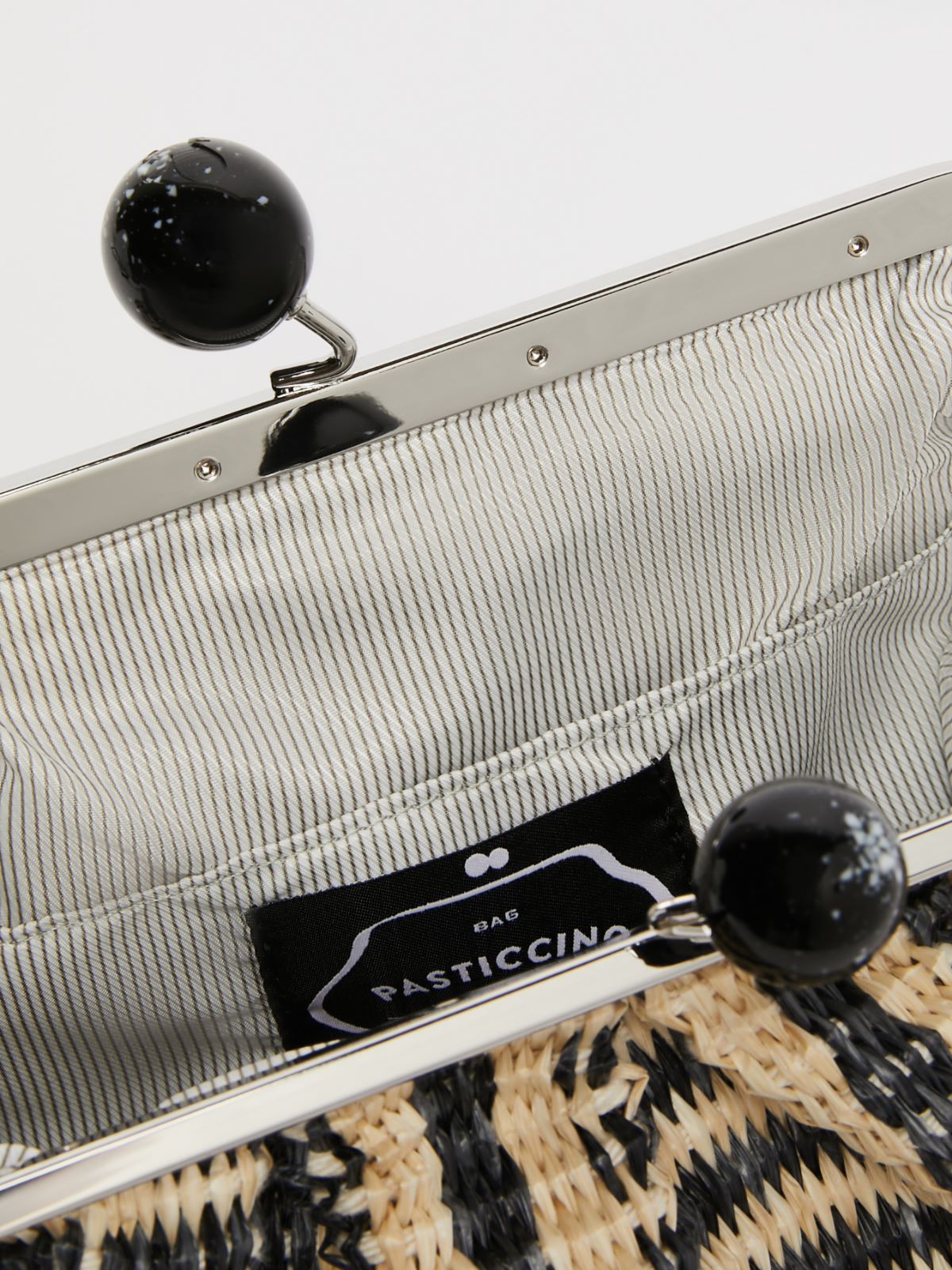 Pasticcino Bag Medium effetto rafia jacquard