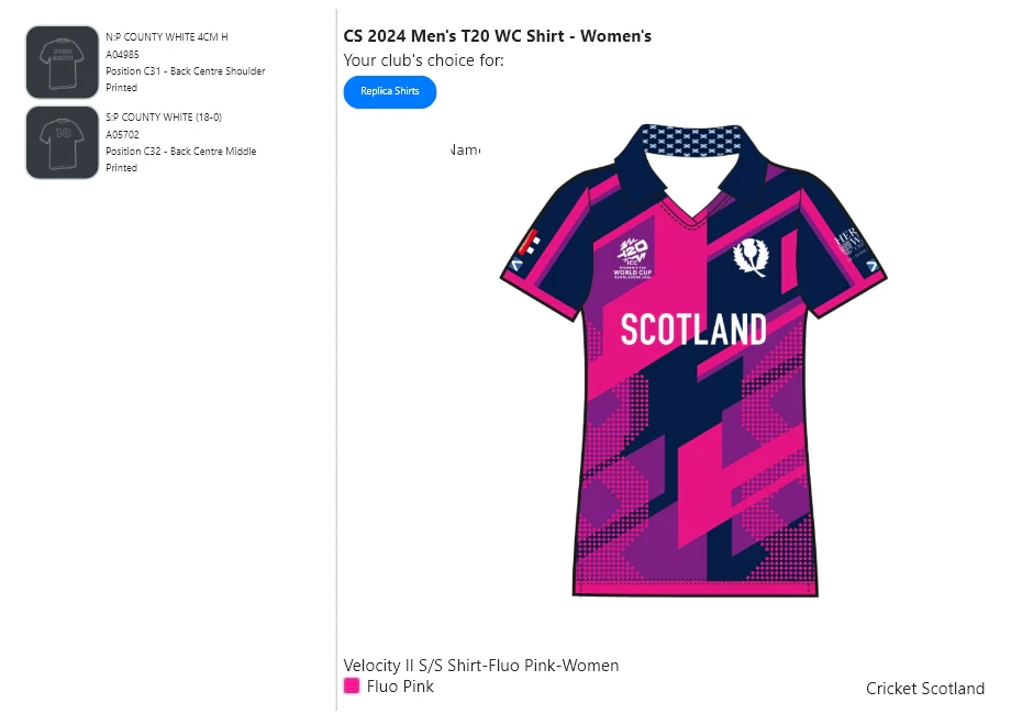 CS 2024 Women's T20 WC Shirt - Women's