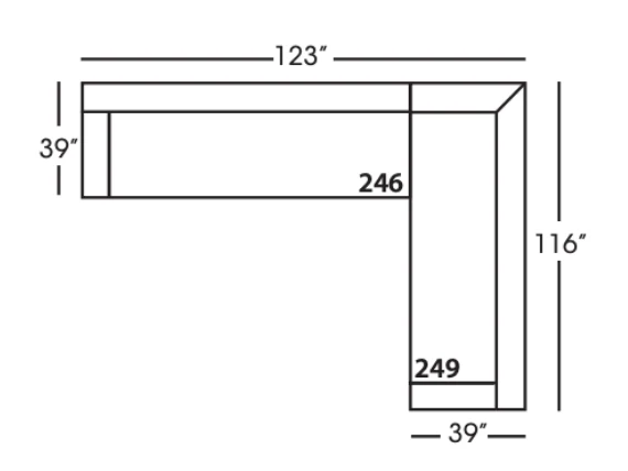 Wells Modern Classic Upholstered Bench Seat Sectional
