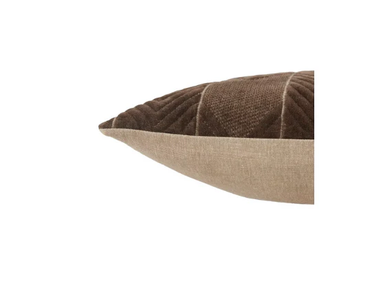 Mocha Chevron Lumbar Pillow