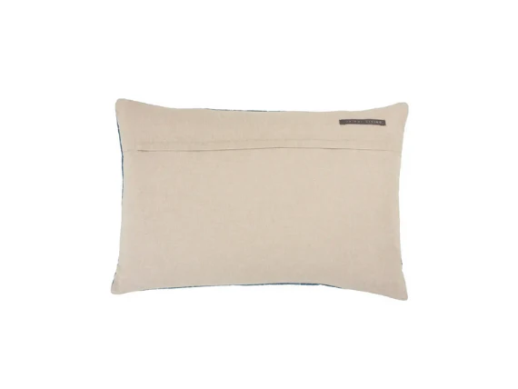 Blue Chevron Lumbar Pillow