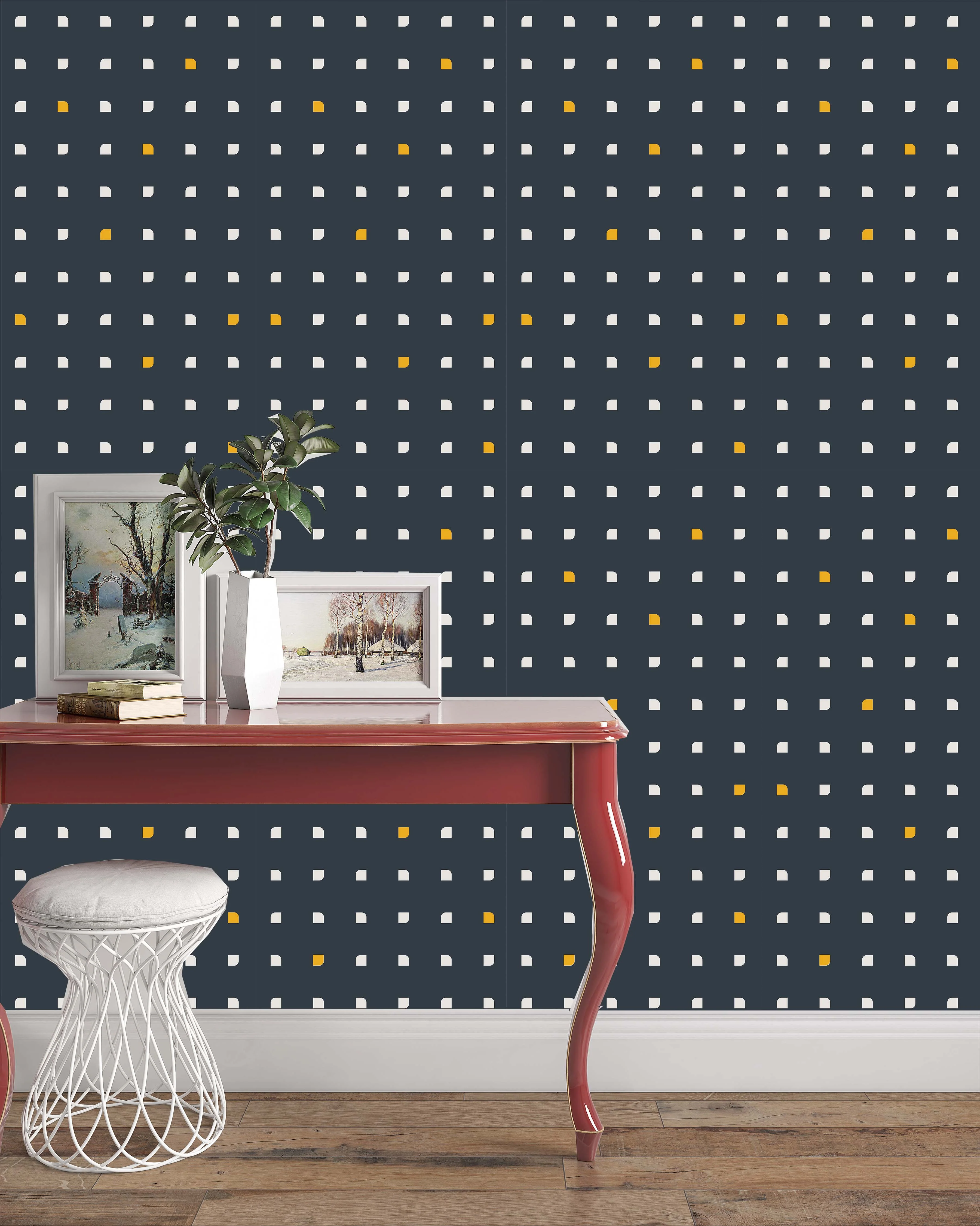 Take The Edge Off - Navy Wallpaper SAMPLE