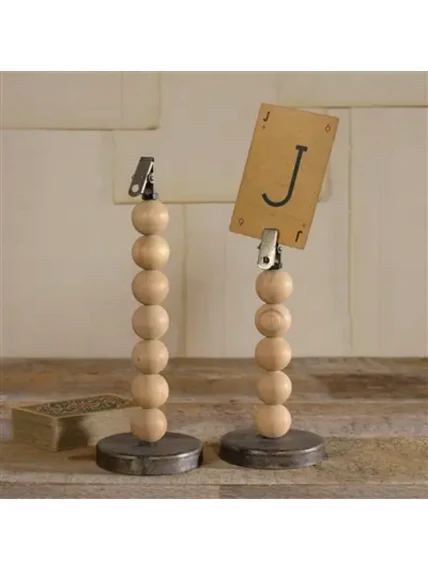Wood Sphere Clip Stand