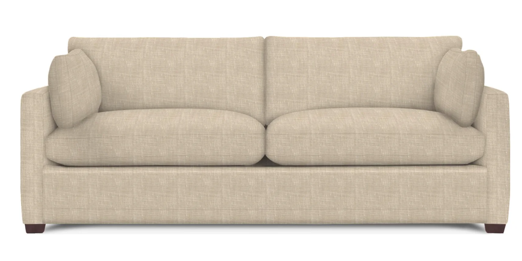 Wells Classic Modern Down-Blend Two Cushion Cushion Sofa 88