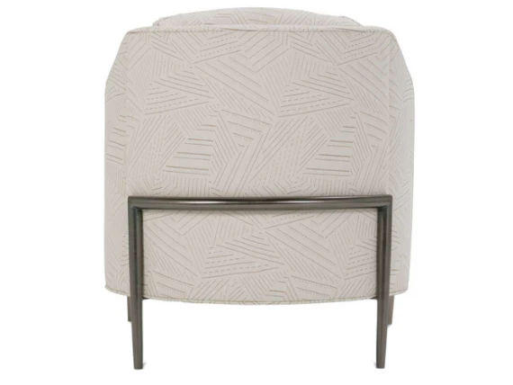 Maggie Burnished Steel Down-Blend Cushion Chair