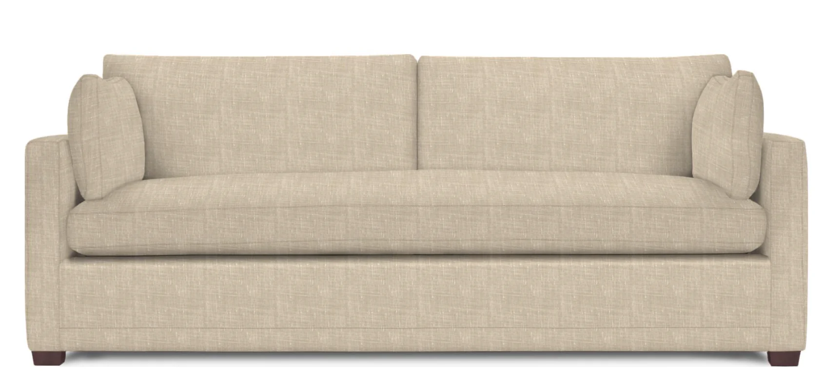 Wells Classic Modern Down-Blend Bench Cushion Sofa 88