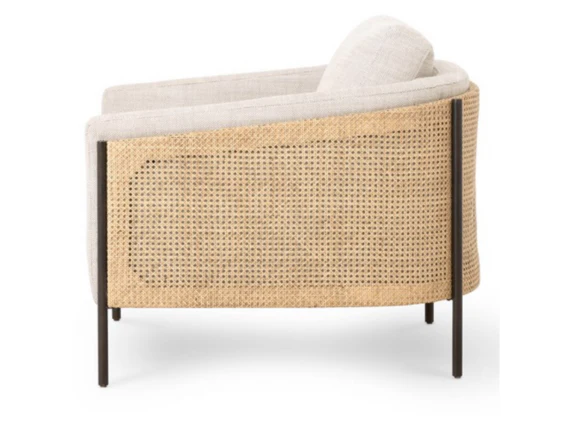 Jayda Coastal Rattan Backed Chair