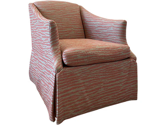 Pink and Gray Zebra Swivel Chair