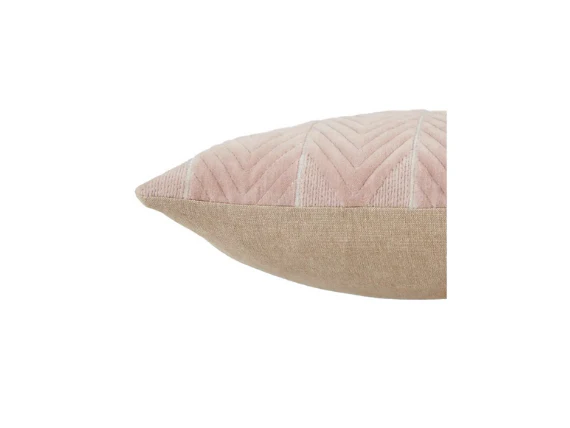 Blush Chevron Lumbar Pillow