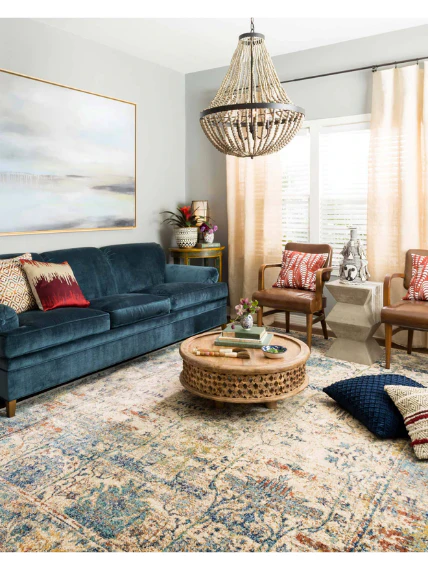 Geneva Power Loomed Ornate Detailed Area Rug