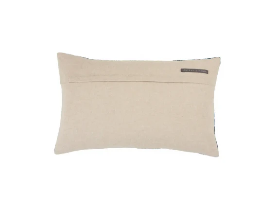 Blue Textured Lumbar Pillow