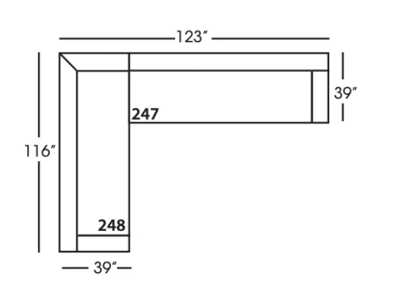 Wells Modern Classic Upholstered Sectional