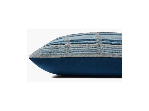 Blue Woven Throw Pillow