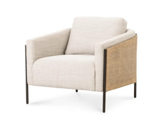 Jayda Coastal Rattan Backed Chair