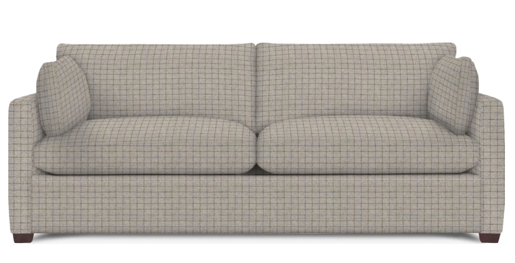 Wells Classic Modern Down-Blend Two Cushion Cushion Sofa 88